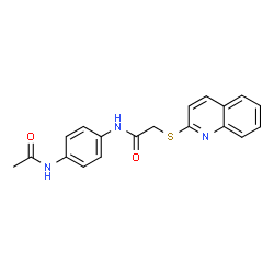 ChemSpider 2D Image | N-(4-Acetamidophenyl)-2-(2-quinolinylsulfanyl)acetamide | C19H17N3O2S