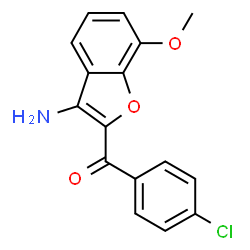 ChemSpider 2D Image | (3-Amino-7-methoxy-1-benzofuran-2-yl)(4-chlorophenyl)methanone | C16H12ClNO3