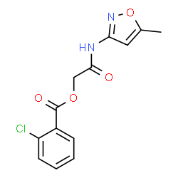 ChemSpider 2D Image | 2-[(5-Methyl-1,2-oxazol-3-yl)amino]-2-oxoethyl 2-chlorobenzoate | C13H11ClN2O4