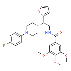 ChemSpider 2D Image | N-{2-[4-(4-Fluorophenyl)-1-piperazinyl]-2-(2-furyl)ethyl}-3,4,5-trimethoxybenzamide | C26H30FN3O5