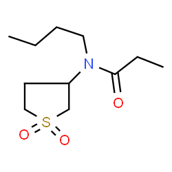 ChemSpider 2D Image | N-Butyl-N-(1,1-dioxidotetrahydro-3-thiophenyl)propanamide | C11H21NO3S