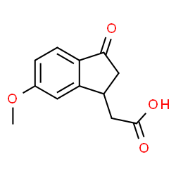 ChemSpider 2D Image | 5-METHOXY-1-INDANONE-3-ACETIC ACID | C12H12O4