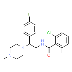ChemSpider 2D Image | 2-Chloro-6-fluoro-N-[2-(4-fluorophenyl)-2-(4-methyl-1-piperazinyl)ethyl]benzamide | C20H22ClF2N3O