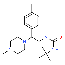 ChemSpider 2D Image | 1-[2-(4-Methylphenyl)-2-(4-methyl-1-piperazinyl)ethyl]-3-(2-methyl-2-propanyl)urea | C19H32N4O