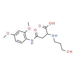 ChemSpider 2D Image | N-(2,4-Dimethoxyphenyl)-N~2~-(3-hydroxypropyl)asparagine | C15H22N2O6