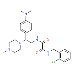 ChemSpider 2D Image | N-(2-Chlorobenzyl)-N'-{2-[4-(dimethylamino)phenyl]-2-(4-methyl-1-piperazinyl)ethyl}ethanediamide | C24H32ClN5O2