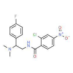 ChemSpider 2D Image | 2-Chloro-N-[2-(dimethylamino)-2-(4-fluorophenyl)ethyl]-4-nitrobenzamide | C17H17ClFN3O3