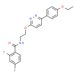 ChemSpider 2D Image | N-(2-{[6-(4-Ethoxyphenyl)-3-pyridazinyl]oxy}ethyl)-2,4-difluorobenzamide | C21H19F2N3O3