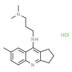 ChemSpider 2D Image | N,N-Dimethyl-N'-(7-methyl-2,3-dihydro-1H-cyclopenta[b]quinolin-9-yl)-1,3-propanediamine hydrochloride (1:1) | C18H26ClN3