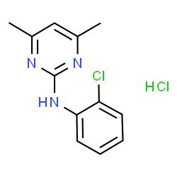 ChemSpider 2D Image | N-(2-Chlorophenyl)-4,6-dimethyl-2-pyrimidinamine hydrochloride (1:1) | C12H13Cl2N3