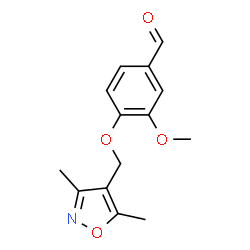 ChemSpider 2D Image | 4-[(3,5-dimethylisoxazol-4-yl)methoxy]-3-methoxybenzaldehyde | C14H15NO4