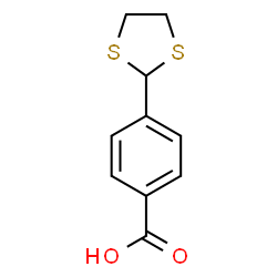 ChemSpider 2D Image | 4-(1,3-Dithiolan-2-yl)benzoic acid | C10H10O2S2