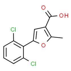 ChemSpider 2D Image | 5-(2,6-Dichlorophenyl)-2-methyl-3-furoic acid | C12H8Cl2O3