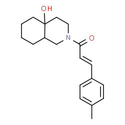 ChemSpider 2D Image | (2E)-1-(4a-Hydroxyoctahydro-2(1H)-isoquinolinyl)-3-(4-methylphenyl)-2-propen-1-one | C19H25NO2