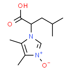 ChemSpider 2D Image | 2-(4,5-Dimethyl-3-oxido-1H-imidazol-1-yl)-4-methylpentanoic acid | C11H18N2O3