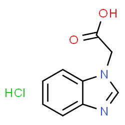 ChemSpider 2D Image | 1,3-benzodiazol-1-ylacetic acid hydrochloride | C9H9ClN2O2