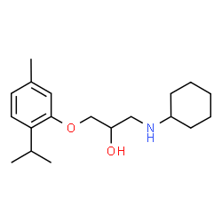 ChemSpider 2D Image | 1-(Cyclohexylamino)-3-(2-isopropyl-5-methylphenoxy)-2-propanol | C19H31NO2