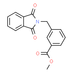 ChemSpider 2D Image | Methyl 3-((1,3-dioxoisoindolin-2-yl)methyl)benzoate | C17H13NO4