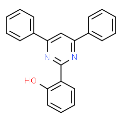 ChemSpider 2D Image | 2-(4,6-Diphenyl-2-pyrimidinyl)phenol | C22H16N2O