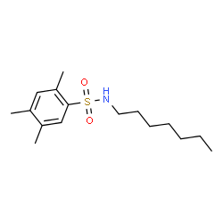 ChemSpider 2D Image | N-Heptyl-2,4,5-trimethylbenzenesulfonamide | C16H27NO2S