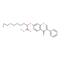 ChemSpider 2D Image | Methyl 2-[(4-oxo-3-phenyl-4H-chromen-7-yl)oxy]decanoate | C26H30O5