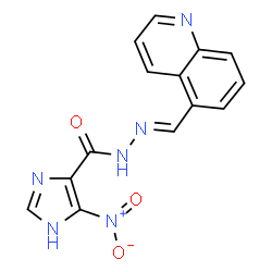 ChemSpider 2D Image | 4-Nitro-N'-[(E)-5-quinolinylmethylene]-1H-imidazole-5-carbohydrazide | C14H10N6O3