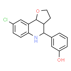 ChemSpider 2D Image | 3-(8-Chloro-2,3,3a,4,5,9b-hexahydrofuro[3,2-c]quinolin-4-yl)phenol | C17H16ClNO2