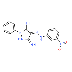 ChemSpider 2D Image | (4E)-3,5-diimino-1-phenylpyrazolidin-4-one (3-nitrophenyl)hydrazone | C15H13N7O2