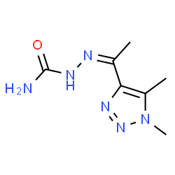 ChemSpider 2D Image | (1Z)-1-(1,5-dimethyl-1H-1,2,3-triazol-4-yl)ethan-1-one semicarbazone | C7H12N6O
