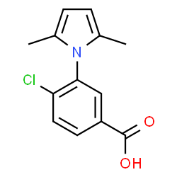 ChemSpider 2D Image | 4-Chloro-3-(2,5-dimethylpyrrol-1-yl)benzoic acid | C13H12ClNO2