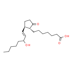 ChemSpider 2D Image | (13E)-15-Hydroxy-9-oxoprost-13-en-1-oic acid | C20H34O4