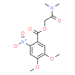 ChemSpider 2D Image | 2-(Dimethylamino)-2-oxoethyl 4,5-dimethoxy-2-nitrobenzoate | C13H16N2O7