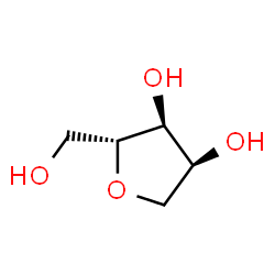 ChemSpider 2D Image | (2R,3S,4S)-2-(hydroxymethyl)-3,4-dihydro-2H-furan-3,4-diol | C5H9O4