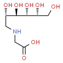 ChemSpider 2D Image | {[(2S,3R,4R,5R)-2,3,4,5,6-Pentahydroxyhexyl]amino}acetic acid | C8H17NO7
