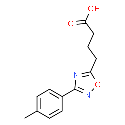 ChemSpider 2D Image | 4-(3-(P-tolyl)-1,2,4-oxadiazol-5-yl)butanoic acid | C13H14N2O3