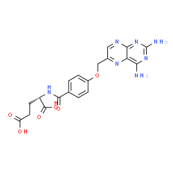 ChemSpider 2D Image | N-{4-[(2,4-Diamino-6-pteridinyl)methoxy]benzoyl}-L-glutamic acid | C19H19N7O6