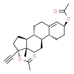 ChemSpider 2D Image | (3beta)-19-Norpregn-4-en-20-yne-3,17-diyl diacetate | C24H32O4