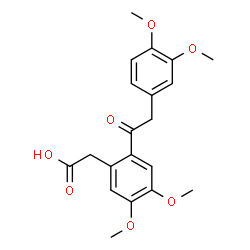 ChemSpider 2D Image | {2-[(3,4-Dimethoxyphenyl)acetyl]-4,5-dimethoxyphenyl}acetic acid | C20H22O7