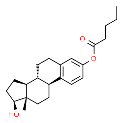 ChemSpider 2D Image | (17beta)-17-Hydroxyestra-1,3,5(10)-trien-3-yl valerate | C23H32O3
