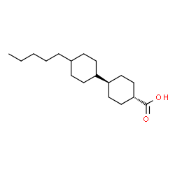 ChemSpider 2D Image | trans-4'-Pentyl-(1,1'-bicyclohexyl)-4-carboxylic acid | C18H32O2