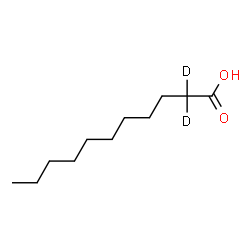 ChemSpider 2D Image | (2,2-~2~H_2_)Undecanoic acid | C11H20D2O2