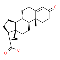 ChemSpider 2D Image | 3-oxo-23,24-bisnorchol-4-en-22-oic acid | C22H32O3