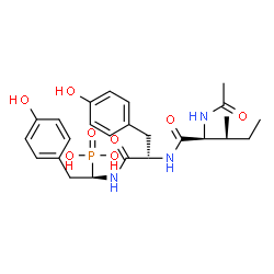 ChemSpider 2D Image | N-Acetyl-L-Ile-L-Tyr-(R)-1-Amino-2-(4-Hydroxyphenyl)ethylphosphonic Acid | C25H34N3O8P