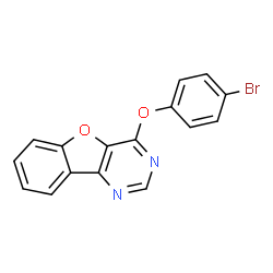 ChemSpider 2D Image | 4-(4-Bromophenoxy)[1]benzofuro[3,2-d]pyrimidine | C16H9BrN2O2