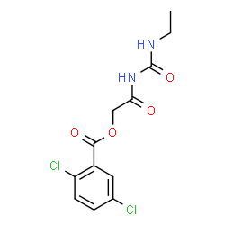ChemSpider 2D Image | 2-[(Ethylcarbamoyl)amino]-2-oxoethyl 2,5-dichlorobenzoate | C12H12Cl2N2O4