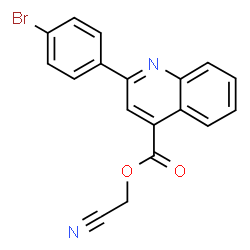 ChemSpider 2D Image | Cyanomethyl 2-(4-bromophenyl)-4-quinolinecarboxylate | C18H11BrN2O2
