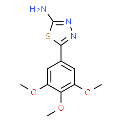 ChemSpider 2D Image | 5-(3,4,5-Trimethoxyphenyl)-1,3,4-thiadiazol-2-amine | C11H13N3O3S