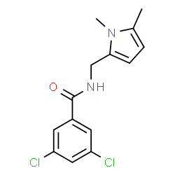 ChemSpider 2D Image | 3,5-Dichloro-N-[(1,5-dimethyl-1H-pyrrol-2-yl)methyl]benzamide | C14H14Cl2N2O