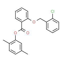 ChemSpider 2D Image | 2,5-Dimethylphenyl 2-[(2-chlorobenzyl)oxy]benzoate | C22H19ClO3