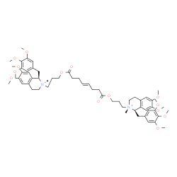 ChemSpider 2D Image | (1R,2S,1'R,2'S)-2,2'-{[(4E)-1,8-Dioxo-4-octene-1,8-diyl]bis(oxy-3,1-propanediyl)}bis[6,7-dimethoxy-2-methyl-1-(3,4,5-trimethoxybenzyl)-1,2,3,4-tetrahydroisoquinolinium] | C58H80N2O14